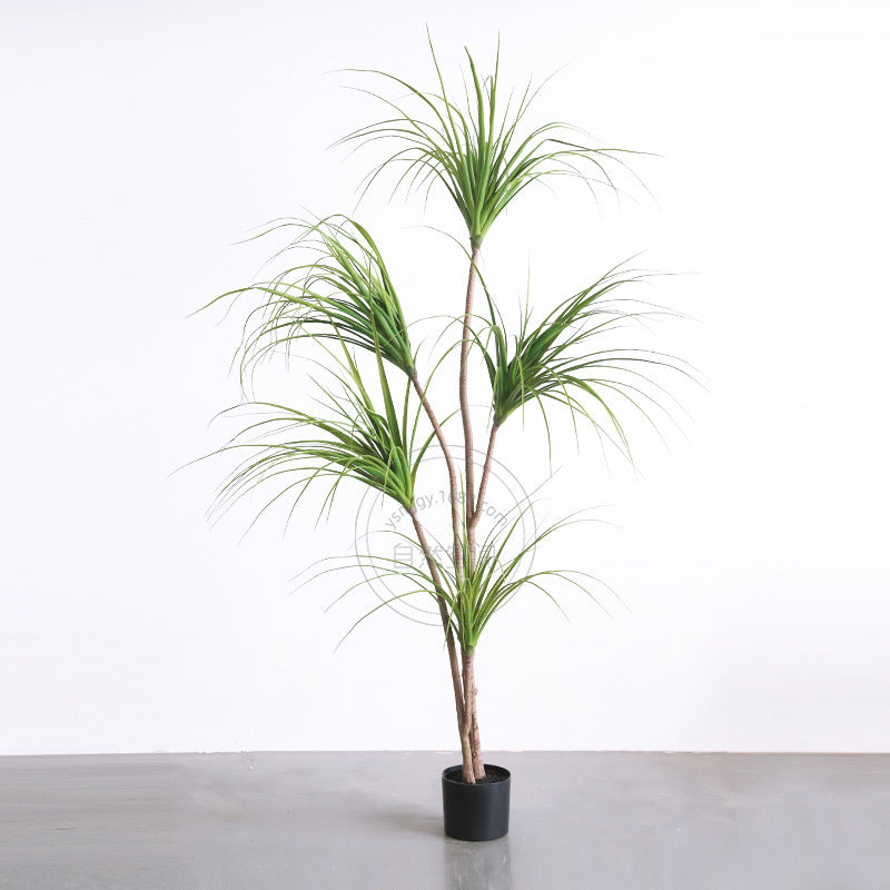 Plantă artificială decorativă Dracaena, 80 cm, cu ghiveci inclus
