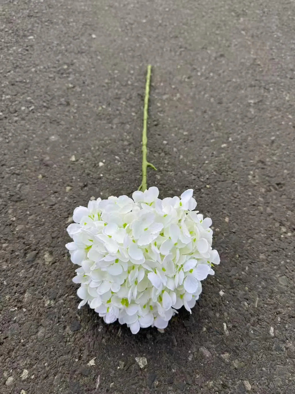 Hortensie artificiala cu tija, 85 cm, alb, Ruyidecor