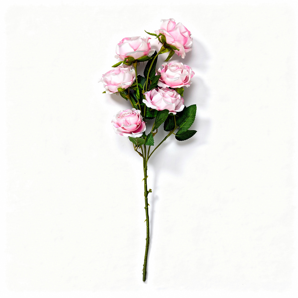 Crenguță Florală Artificială cu 6 Trandafiri 85 cm, Diverse Culori, cu Frunze Decorative Verzi, pentru Decor Interior - 9