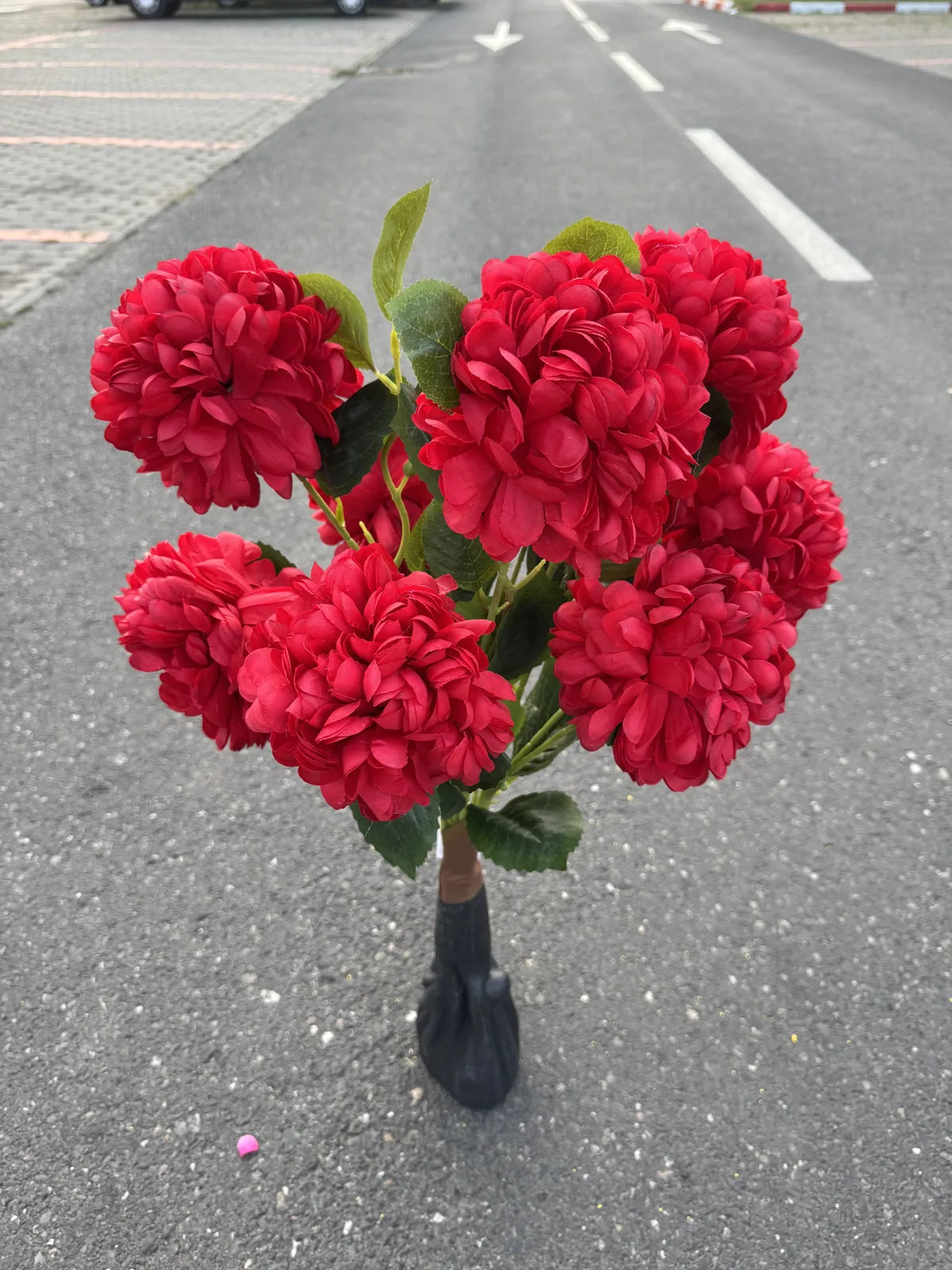 Planta crizantema artificiala decorativa, 90 cm, Ruyidecor