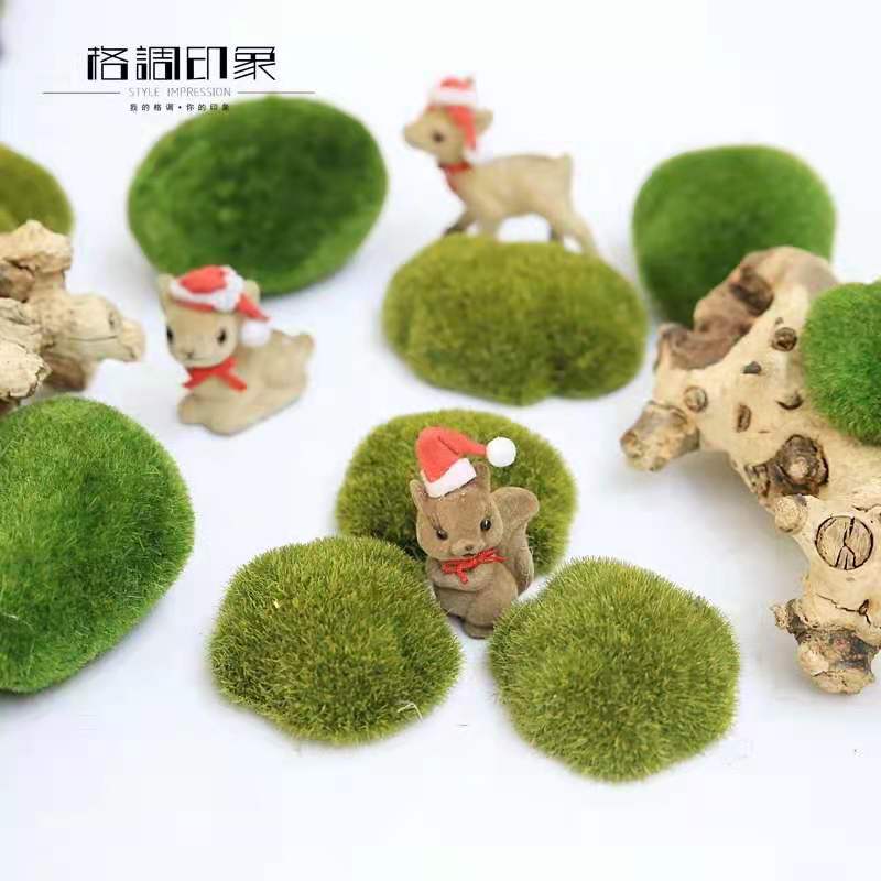 Pietre muschi artificial 8 buc pe set potrivite pentru decoratiunile dvs
