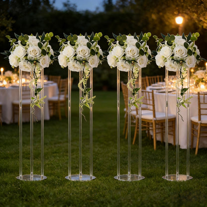 Set 4 buc Suporturi Decorative Transparente pentru Aranjamente Florale