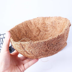 Ghiveci de flori cu lant suspedant din fibra de cocos 25cm