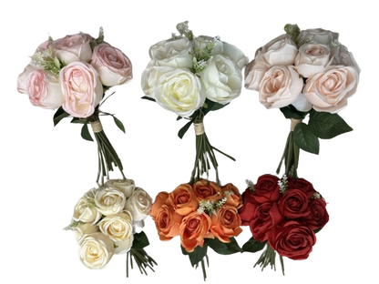 Buchet Elegant de Trandafiri Artificiali - 13 Bucăți, Lungime 27cm per Fir