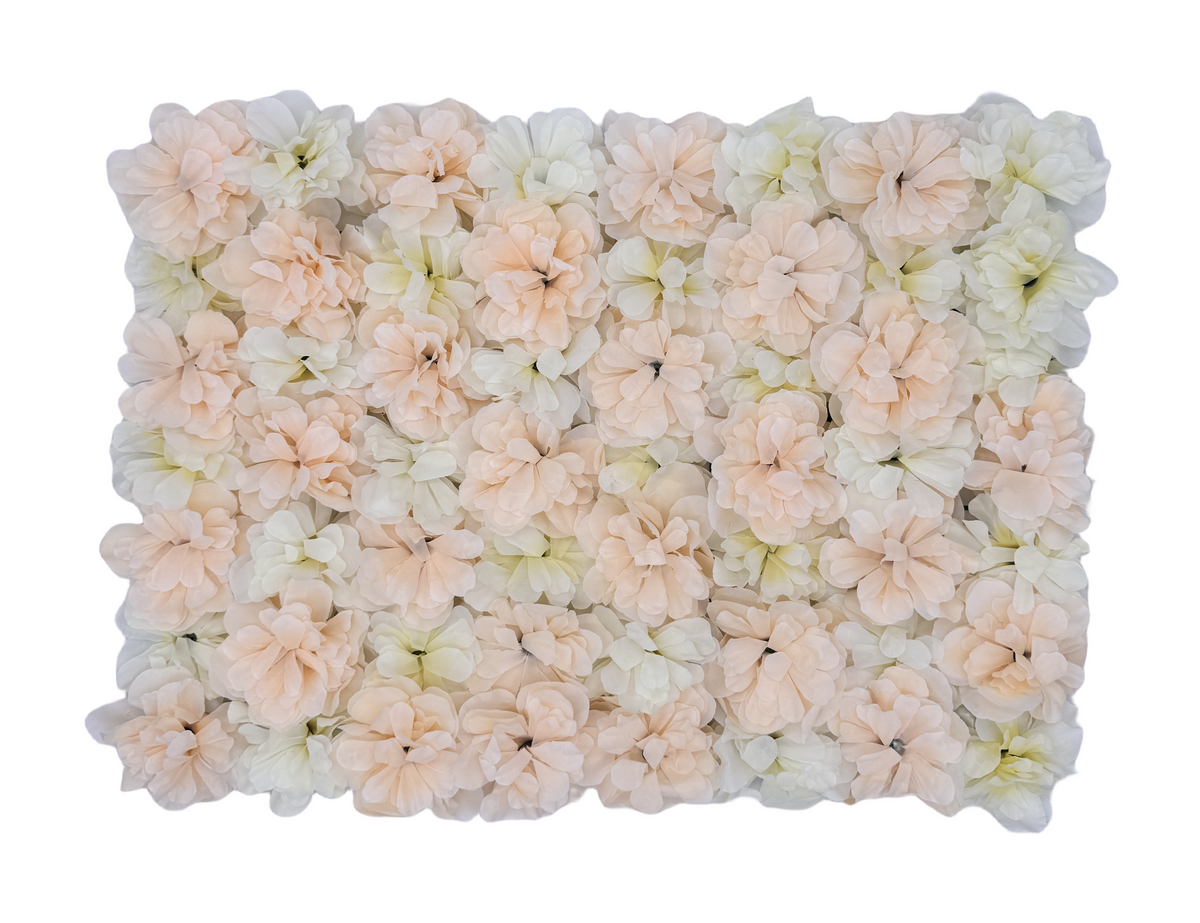Panou artificial florii culoare crem 60x40