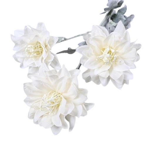 Floare Camelie artificiala, 3 flori gardenii, Ruyidecor