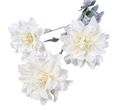 Floare Camelie artificiala, 3 flori gardenii, Ruyidecor