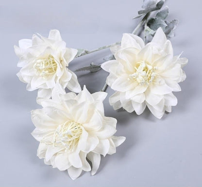 Floare Camelie artificiala, 3 flori gardenii, Ruyidecor
