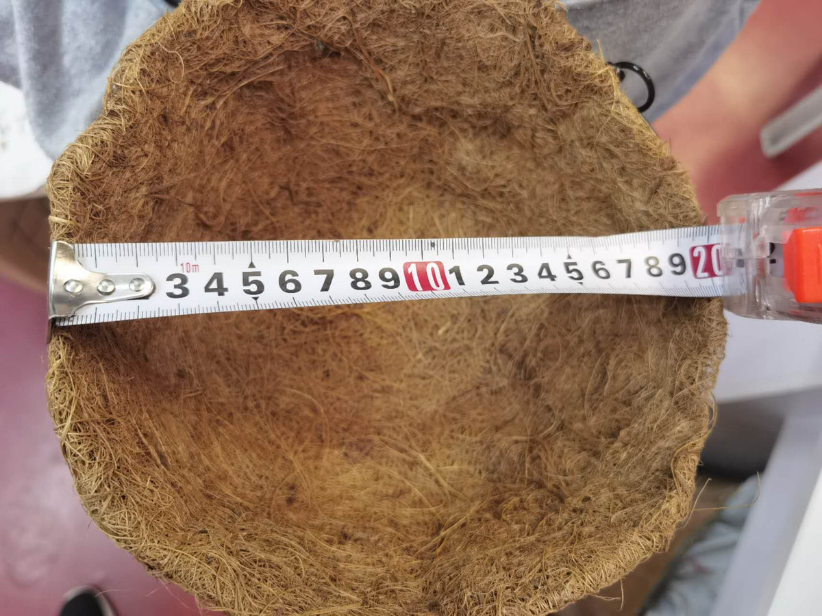 Ghiveci de flori cu lant suspedant din fibra de cocos 20cm