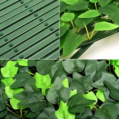 Panou Decorativ cu Frunze Artificiale 1x2m – Gard Verde pentru Interior & Exterior