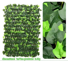Panou Decorativ cu Frunze Artificiale 1x2m – Gard Verde pentru Interior & Exterior