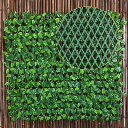 Panou Decorativ cu Frunze Artificiale 1x2m – Gard Verde pentru Interior & Exterior