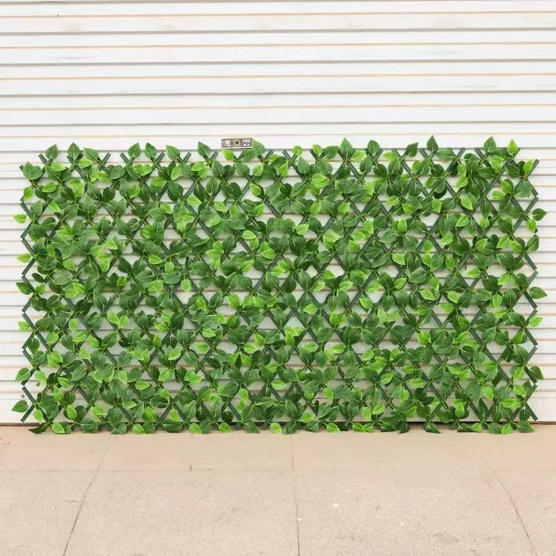 Panou Decorativ cu Frunze Artificiale 1x2m – Gard Verde pentru Interior & Exterior