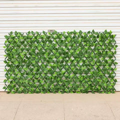 Panou Decorativ cu Frunze Artificiale 1x2m – Gard Verde pentru Interior & Exterior