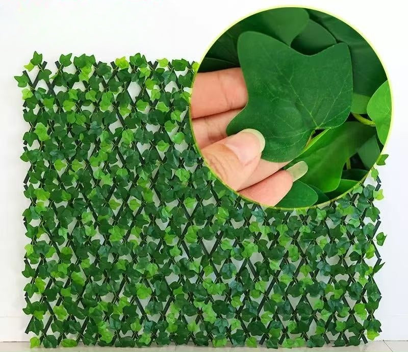 Panou Decorativ cu Frunze Artificiale 1x2m – Gard Verde pentru Interior & Exterior
