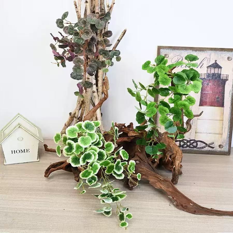 Planta Artificiala Cazatoare cu Frunze Decorative Rotunde, 56x30cm