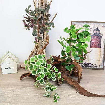 Planta Artificiala Cazatoare cu Frunze Decorative Rotunde, 56x30cm