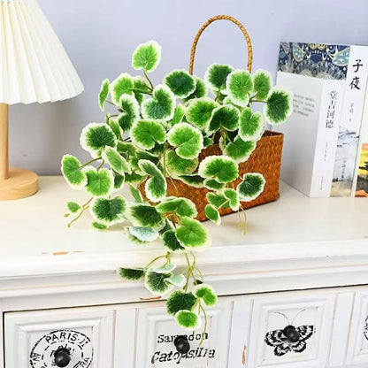 Planta Artificiala Cazatoare cu Frunze Decorative Rotunde, 56x30cm