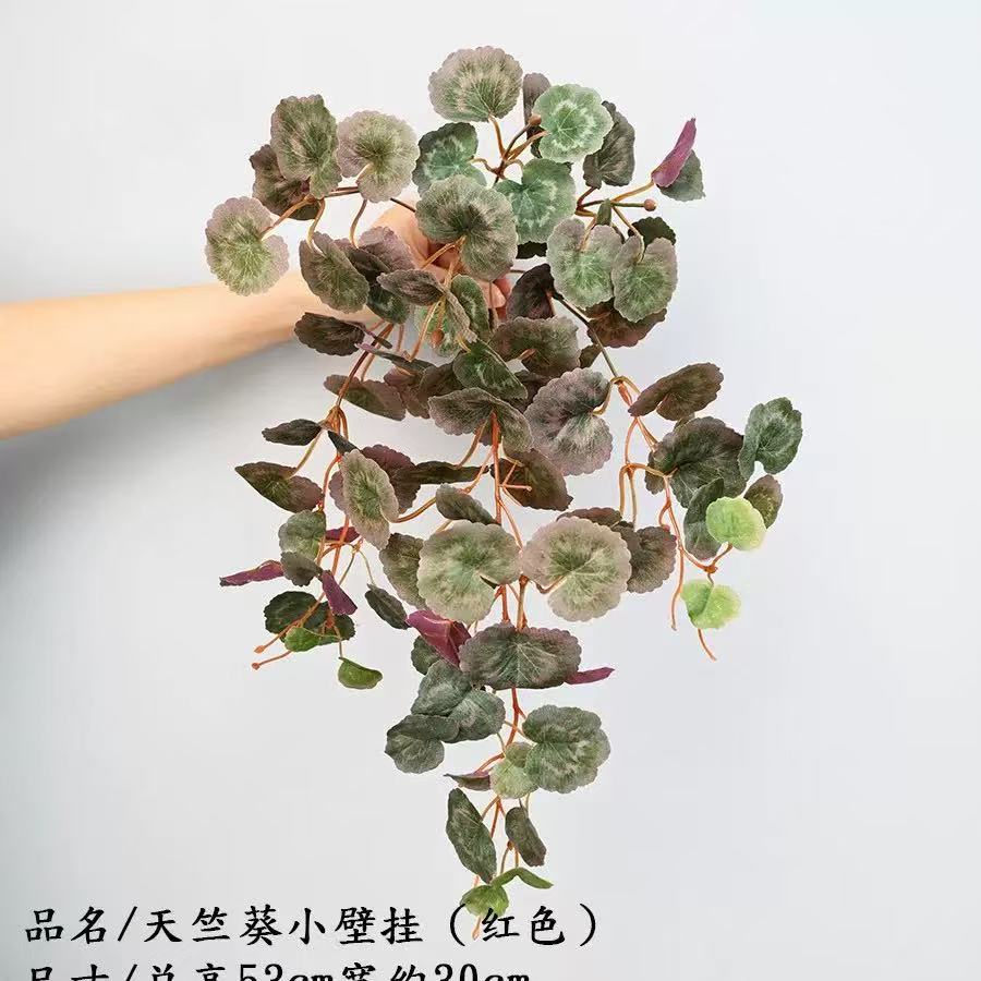 Planta Artificiala Cazatoare cu Frunze Decorative Rotunde, 56x30cm