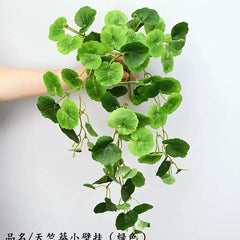 Planta Artificiala Cazatoare cu Frunze Decorative Rotunde, 56x30cm