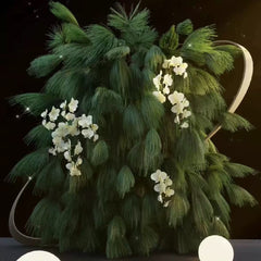 Ramura Artificiala Puf Verde, Efect Natural Aerat pentru Decor Panouri și Aranjamente, 95 cm