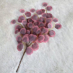 Ramură Artificială Decorativă – Frunze Ovale, 65 cm