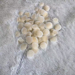 Ramură Artificială Decorativă – Frunze Ovale, 65 cm