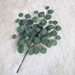 Ramură Artificială Decorativă – Frunze Ovale, 65 cm