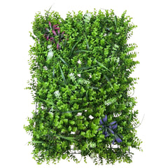 Panou Artificial cu Frunze și Accente Florale, 40x60 cm