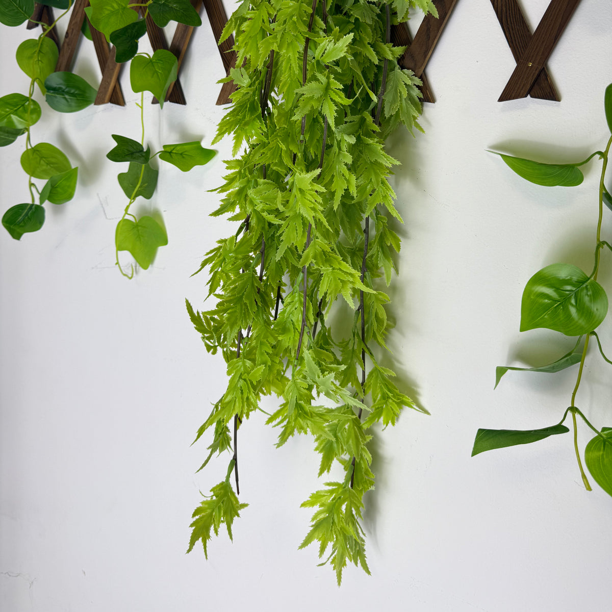 Plantă Artificială Cascadă cu Frunze Crestate , 90 cm