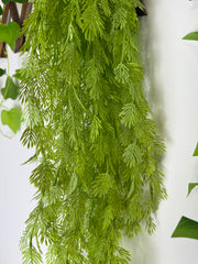 Plantă Artificială Curgătoare – Stil Asparagus Verde, 110 cm, pentru Decor Suspendat