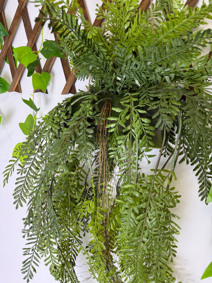 Ferigă Artificială Cascadă – Decor Verde Natural, Agățat, 120 cm