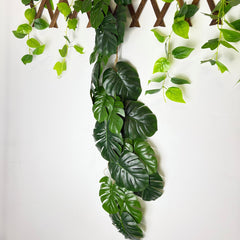 Ghirlandă Artificială cu Frunze de Monstera – 120 cm