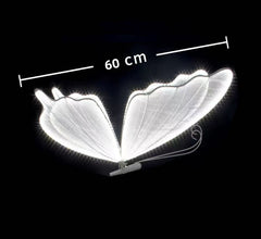 Set 2 Fluturi Luminoși LED – Decor Elegant cu Iluminare Albă Rece (40 cm + 60 cm)