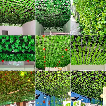 Set de 12 Ghirlande Frunze Artificiale - Lungime Totală 2.4m - Decor Versatil pentru Interior și Exterior