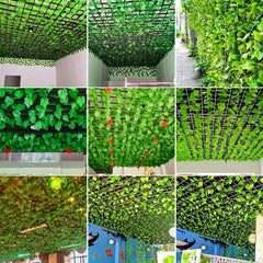 Set de 12 Ghirlande Frunze Artificiale - Lungime Totală 2.4m - Decor Versatil pentru Interior și Exterior