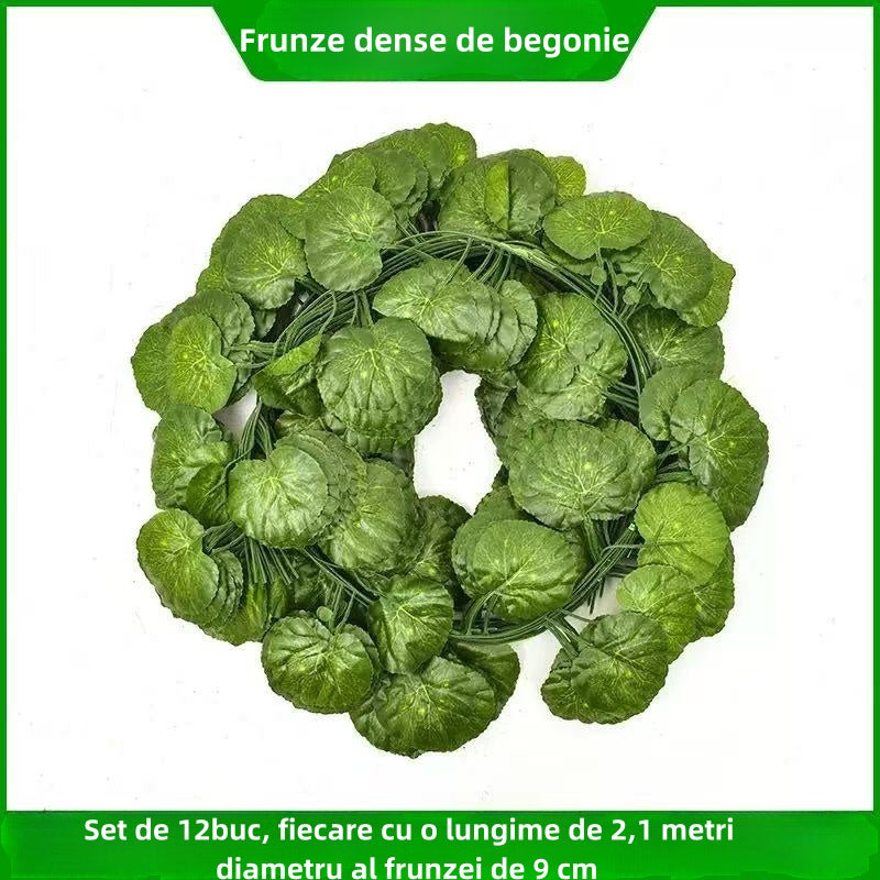 Set de 12 Ghirlande Artificiale de Frunze - Lungime Totală 2.4m pe Ghirlandă