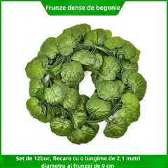 Set de 12 Ghirlande Artificiale de Frunze - Lungime Totală 2.4m pe Ghirlandă