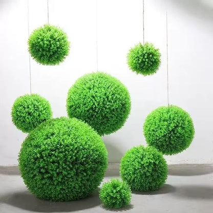 Minge Decorativă din Iarbă Artificială – Verde Natural, Ø26 / Ø32 / Ø36 cm