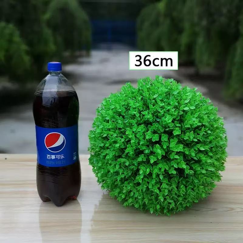 Minge Decorativă din Iarbă Artificială – Verde Natural, Ø26 / Ø32 / Ø36 cm