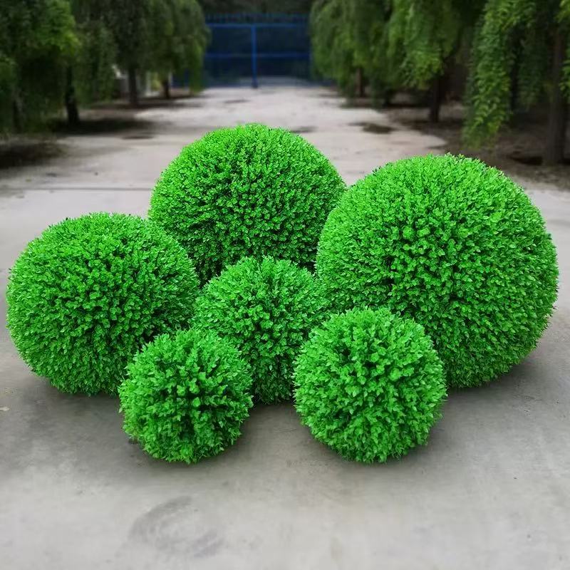 Minge Decorativă din Iarbă Artificială – Verde Natural, Ø26 / Ø32 / Ø36 cm