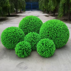 Minge Decorativă din Iarbă Artificială – Verde Natural, Ø26 / Ø32 / Ø36 cm