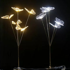 Lampadar Decorativ LED cu Fluturi Luminoși – 1,5 m / 1,2 m, Suport Auriu pentru Nuntă și Evenimente