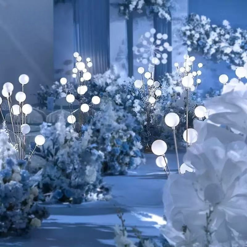 Lampadar auriu cu globuri led , special pentru orice eveniment  rafinate cu lumina caldă , 1 bucata, 115 cm/140 cm