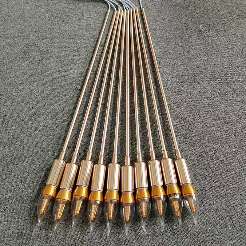 Suport de lumânări cu LED-uri aurii, nou, pentru candelabre, pentru piese centrale de masă
