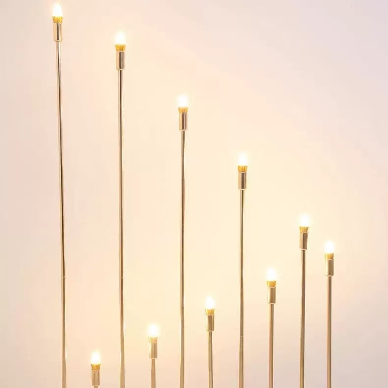 Suport de lumânări cu LED-uri aurii, nou, pentru candelabre, pentru piese centrale de masă