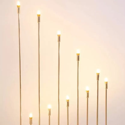Suport de lumânări cu LED-uri aurii, nou, pentru candelabre, pentru piese centrale de masă