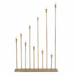 Lampadar decorativ auriu tip flacără
