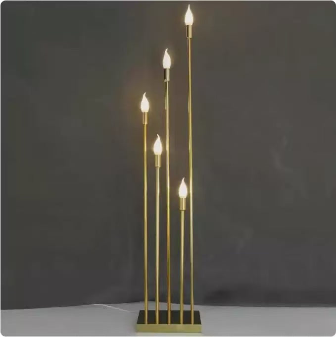 Suport de lumânări cu LED-uri aurii, nou, pentru candelabre, pentru piese centrale de masă