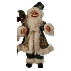 Mos Craciun decorativ cu barba si haine elegante – Figurina de Craciun 70 cm